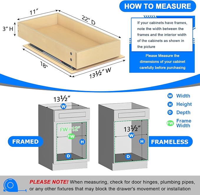 WelFurGeer Soft Close Pull Out Cabinet Organizer, Space-Saving Cabinets - Image 3