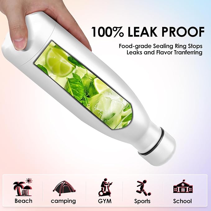 25oz Cola-Bottle Shaped Stainless Steel Leak-proof Water Bottle, Double Wall - Image 5
