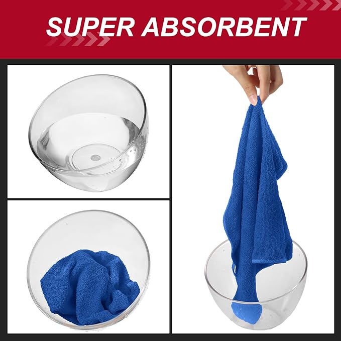 200 Pcs Microfiber Cleaning Cloth 16x16 Inch Microfiber Towels - Image 3