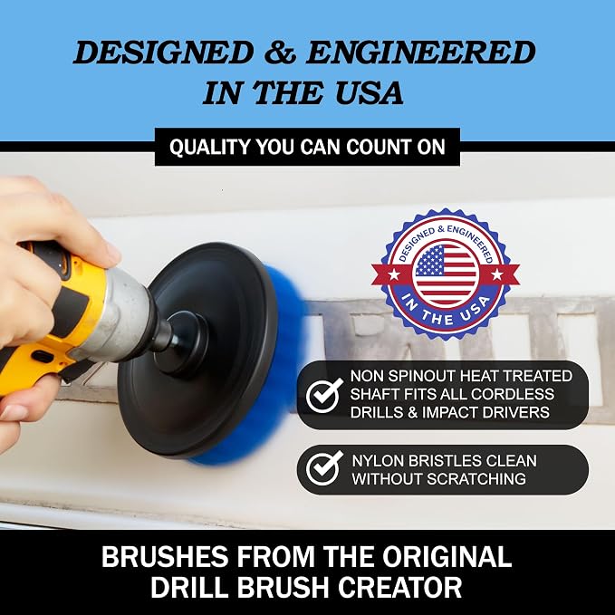 Drillbrush Boat Accessories – Kayak Cleaning Kit – Boat Cleaning Brush Kit – - Image 3