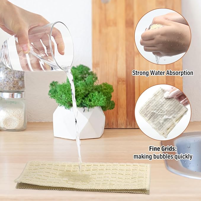 Dish Rags for Washing Dishes 8 Pack Multipurpose Wire Miracle Cleaning Coths - Image 4