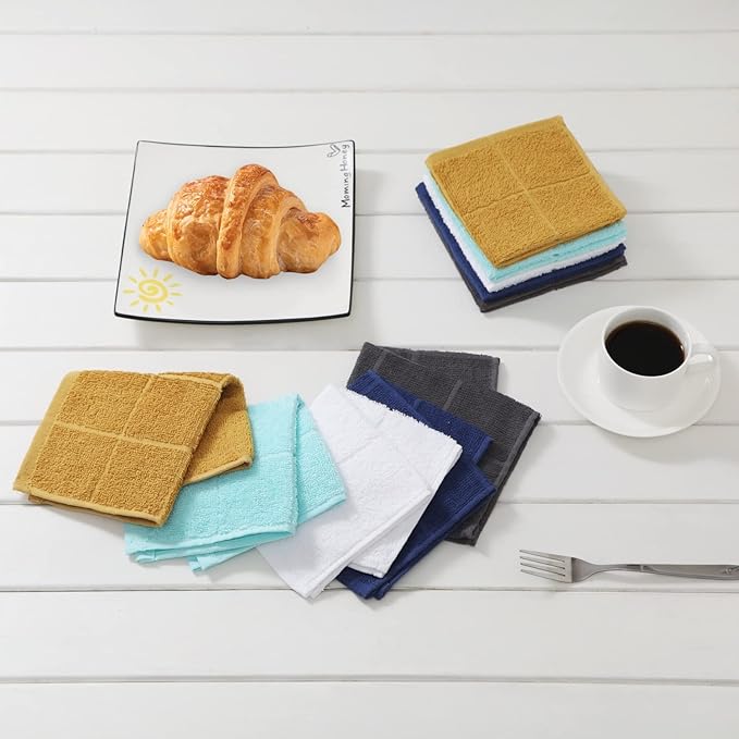 Glynniss Dishcloths Kitchen Highly Absorbent Dish Rags 100% Cotton Dish Cloths - Image 5