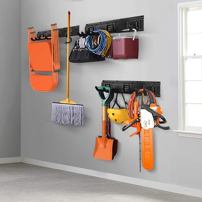 Garden Tool Rack Set, Garage Wall Organization Hanger - Image 4