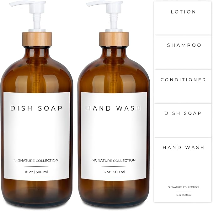 Emerson Glass Soap Dispenser Set by Emerson+Essentials