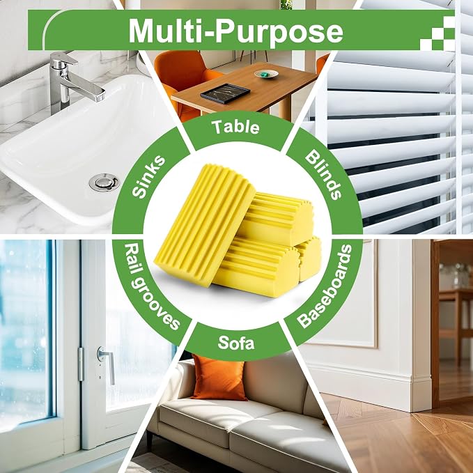 4-Pack Damp Clean Duster Sponge Brush - Image 5