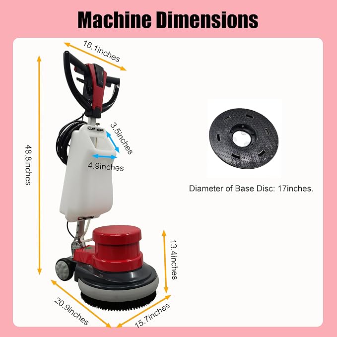 Floor Scrubber Buffer Heavy Duty Polisher Machine Polished Waxed Refurbished - Image 2