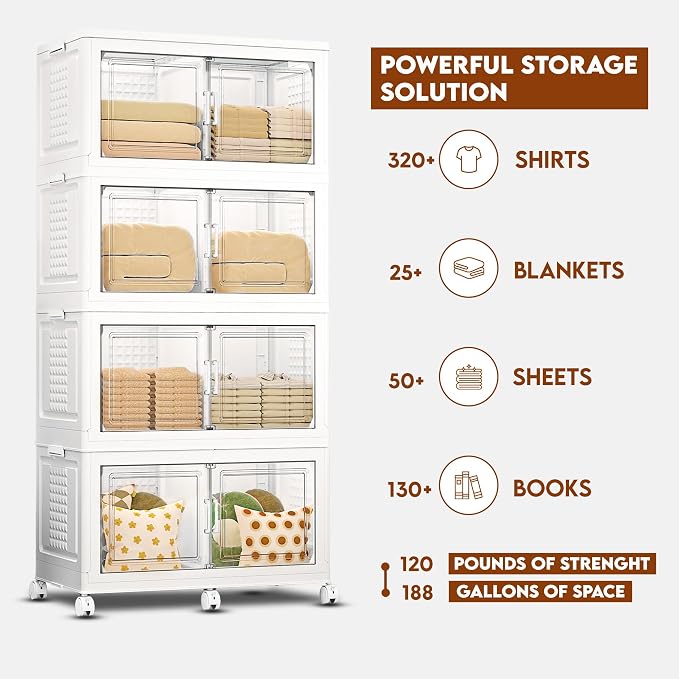 752QT/188Gal 4 Stackable Storage Bins - Image 4