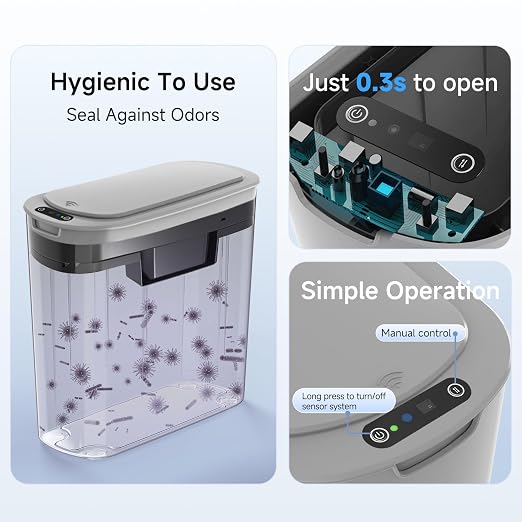 Automatic Motion Sensor Bathroom Trash Can - Image 6