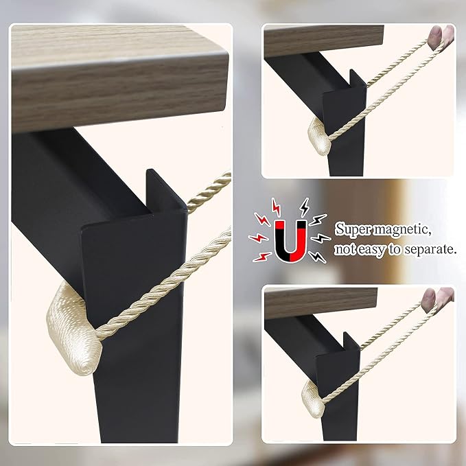 Hion Magnetic Curtain Tiebacks Beige 2pcs, Curtain Tiebacks Buckles Holdbacks - Image 7