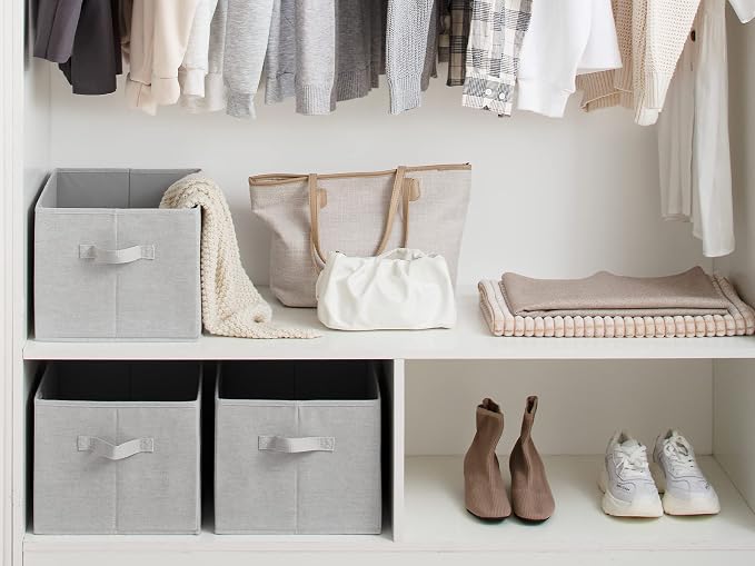 StorageWorks Storage Baskets for Shelves, Foldable Fabric Closet Storage Bins - Image 3
