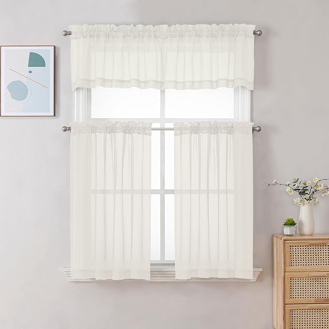 Chyhomenyc Sheer Ivory Valances - Image 2