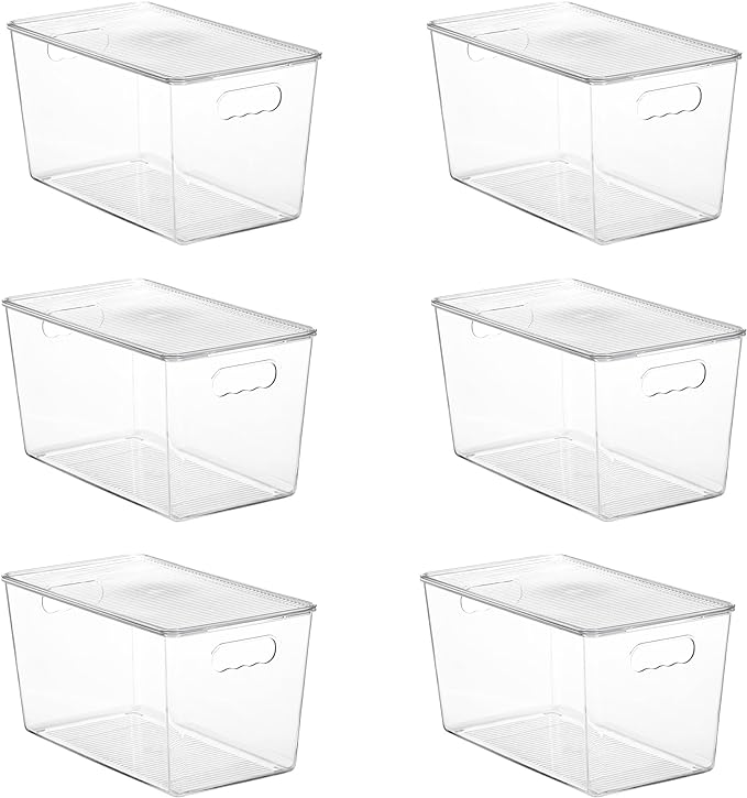 Vtopmart 6 Pack Clear Stackable Storage Bins by Vtopmart
