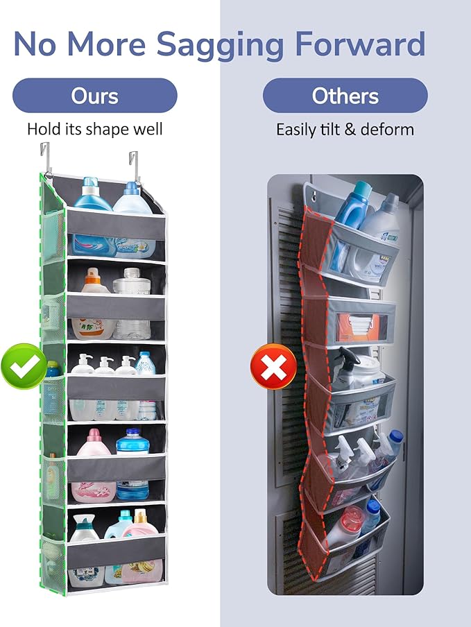 ULG 1 Pack Compact Size Over Door Organizer Slim Door Storage - Image 6