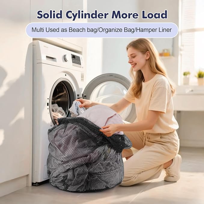 3Pcs Mesh Laundry Bags Washing Machine Mesh Wash Bags Jumbo - Image 3