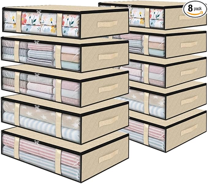 StorageRight Under Bed Storage Bins, Breathable Organizer by StorageRight