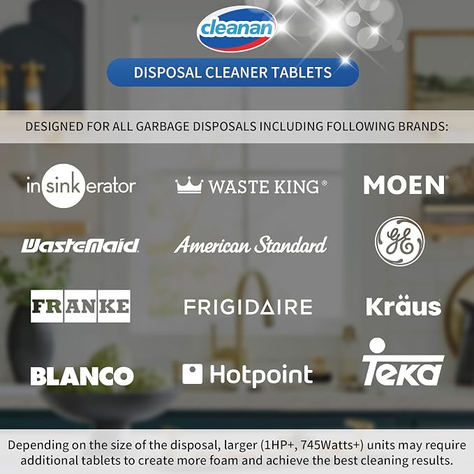 Foaming Garbage Disposal Cleaner and Deodorizer Tablets-24 Pack Food Disposal - Image 6