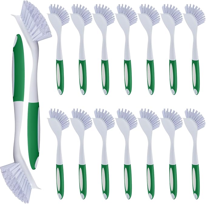 Hsei 20 Pcs Green Kitchen Scrub Dish Brush Bulk by Hsei