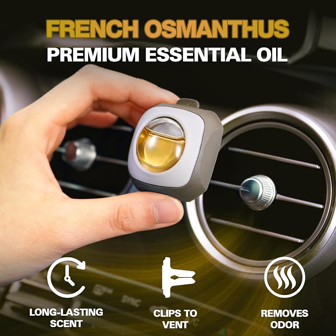Air Jungles French Osmanthus Scent Car Air Freshener Clip, 6 Vent Clips - Image 2