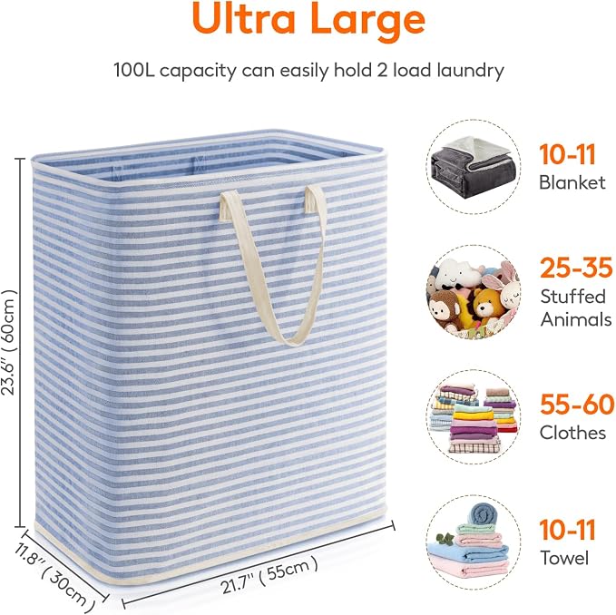 Lifewit Laundry Hamper Large Collapsible Laundry Basket, Freestanding - Image 4