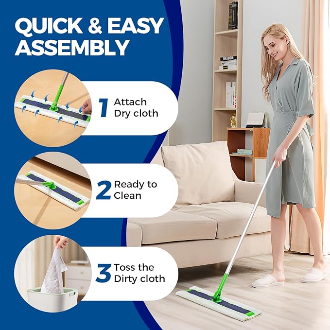 XL Dust Sweeping Cloths Dry Mop Pads - Image 5