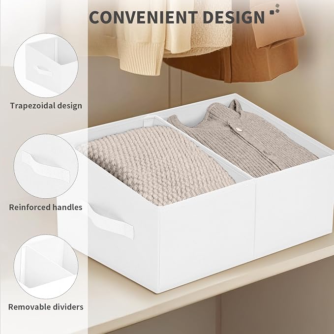 DIMJ Large Closet Shelf Organizer Bins 4 Packs - Image 4