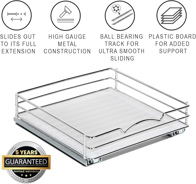 Pull Out Cabinet Organizer for Spices, Cans - Image 2
