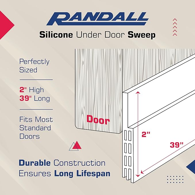 Adhesive Backed Door Draft Stopper – Silicone Under Door Sweep - Image 4