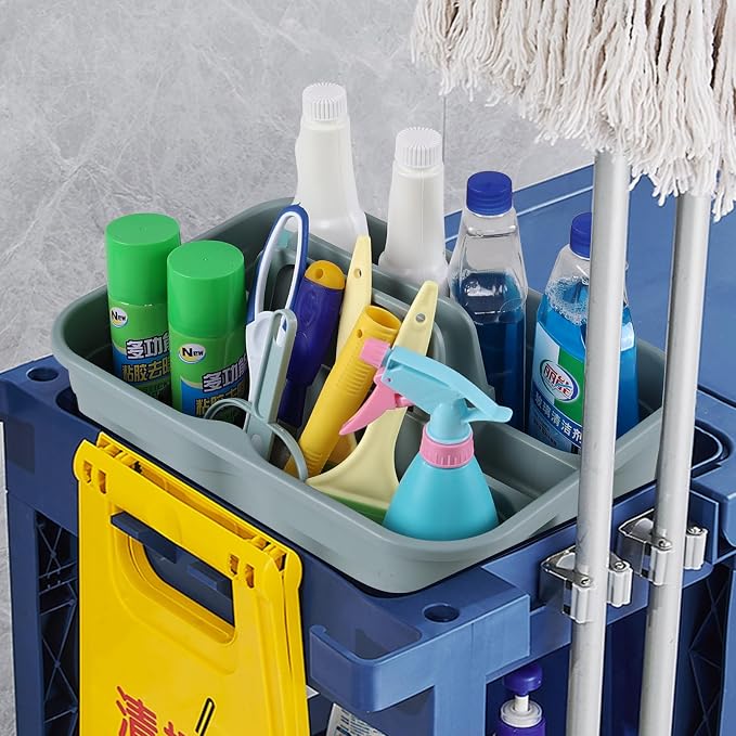 4 Packs Plastic Cleaning Caddy, 2 Compartment Cleaning Tool Caddy - Image 5