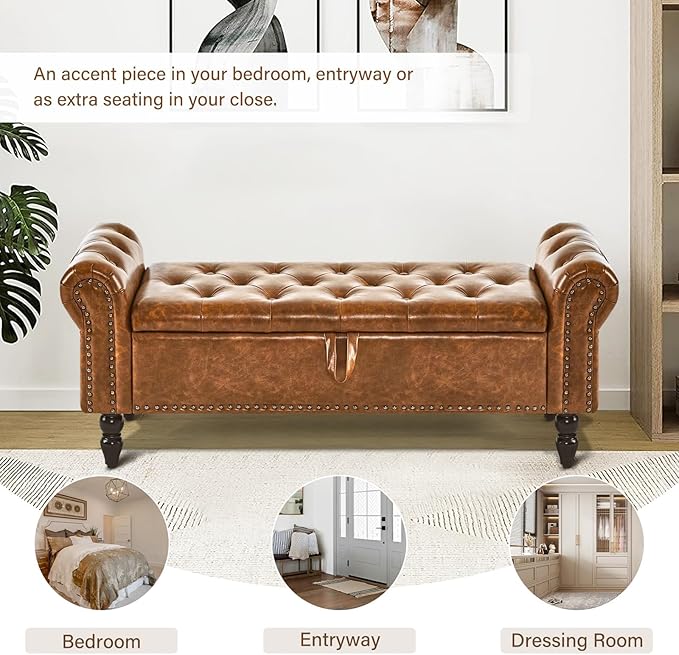 Furnimart Storage Bedroom Bench - Image 5
