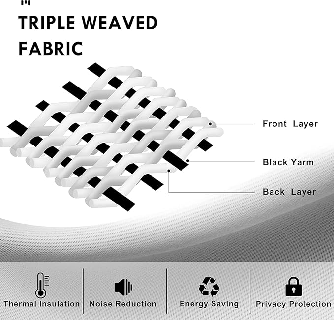 DWCN Blackout Curtains – Thermal Insulated, Energy Saving & Noise Reducing - Image 5