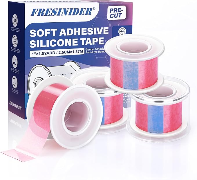 FRESINIDER Silicone Tape 1" x 1.5 Yard Pink 4 Rolls by FRESINIDER