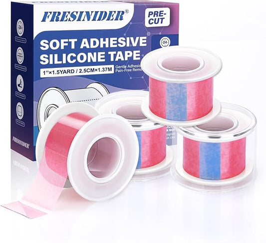 FRESINIDER Silicone Tape 1" x 1.5 Yard Pink 4 Rolls by FRESINIDER