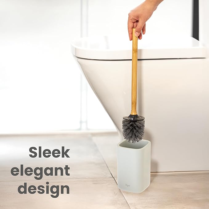 Vigar Zense Toilet Brush and Holder Set, Toilet Bowl Brush - Image 5