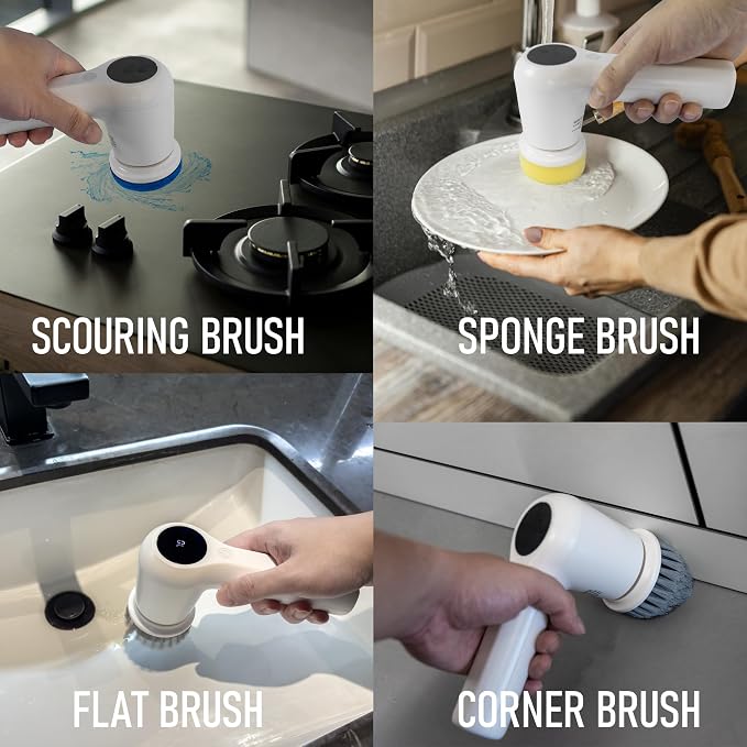 Electric Spin Scrubber, Cordless Cleaning Brush Scrubber - Image 6