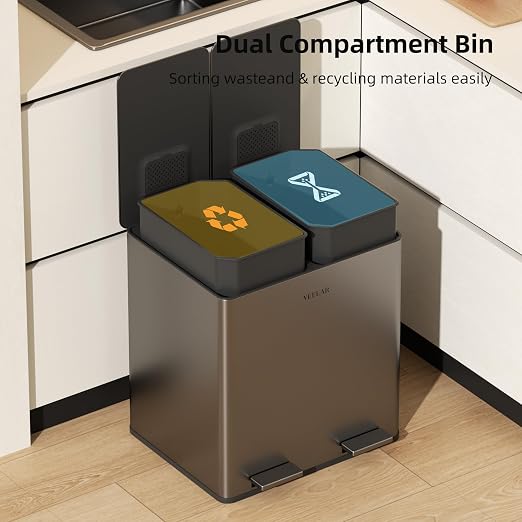 Kitchen Dual Trash Can - Image 6