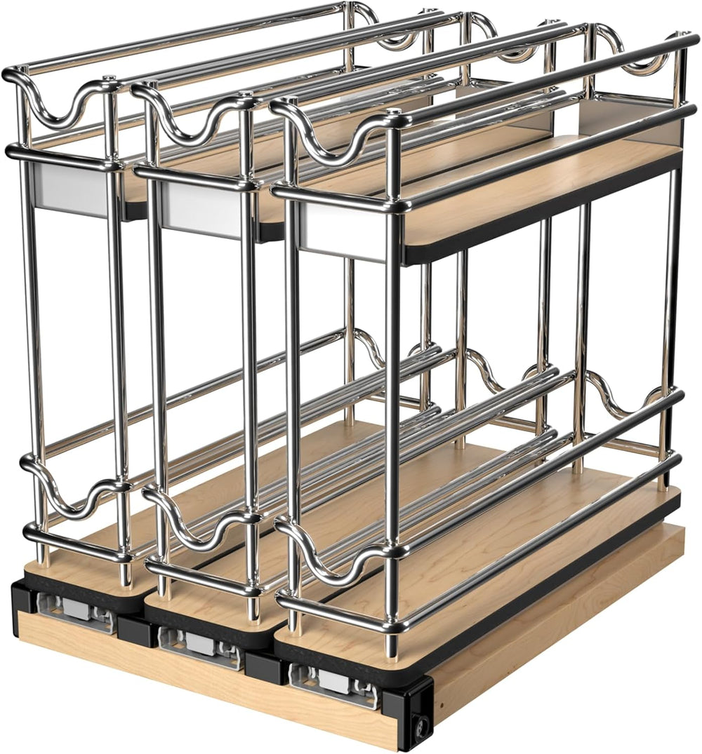 Rev-A-Shelf Narrow 9" W Pullout Triple Organizer for Cabinets
