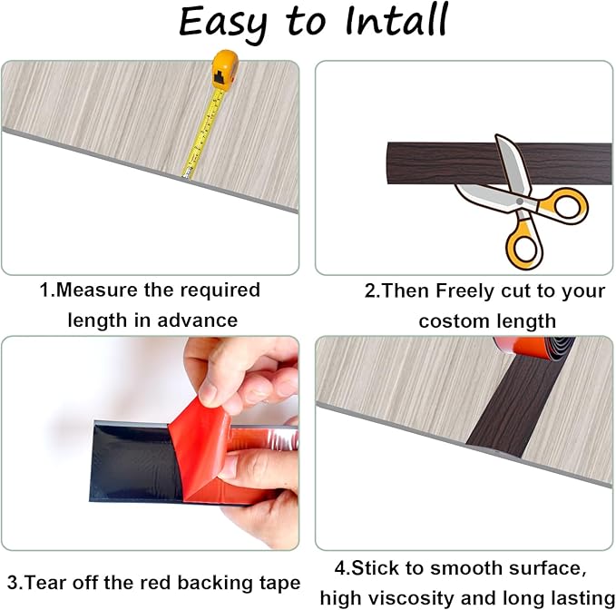 Floor Transition Strip & Self Adhesive Floor Vinyl Floor Edge Trim Laminate - Image 3