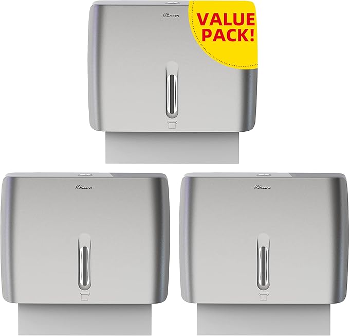 Multifold Paper Towel Dispenser Wall Surface Mounted Compatible by PLUSSEN