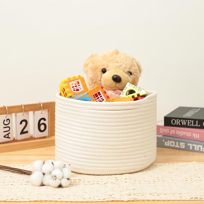 Small Basket for Organizing | Cube Shelf Closet Storage Baskets | 9.7×9.7×7.1” - Image 5