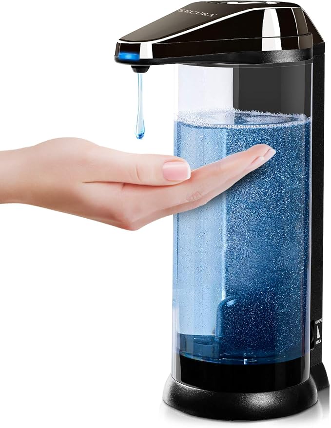 Secura 17oz / 500ml Premium Touchless Battery Operated Electric Automatic Soap by Secura