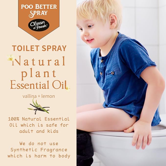 Clean-n-Fresh Toilet Spray 6.8 Fl.Oz, Vanilla Scent, Natural Plant Essential - Image 3