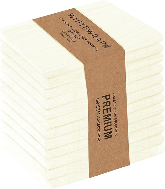 WHITEWRAP Flour Sack Towels| Tea Towel by WHITEWRAP