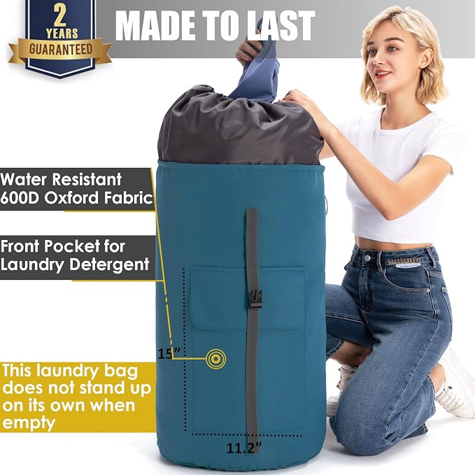 Laundry Bag for College, Backpack Laundry Bag for College Turquoise, 115L Extra - Image 2