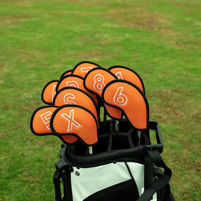 Montela Golf Iron Covers, Golf Iron Head Covers Mesh Golf Iron Covers Set 10pcs - Image 2