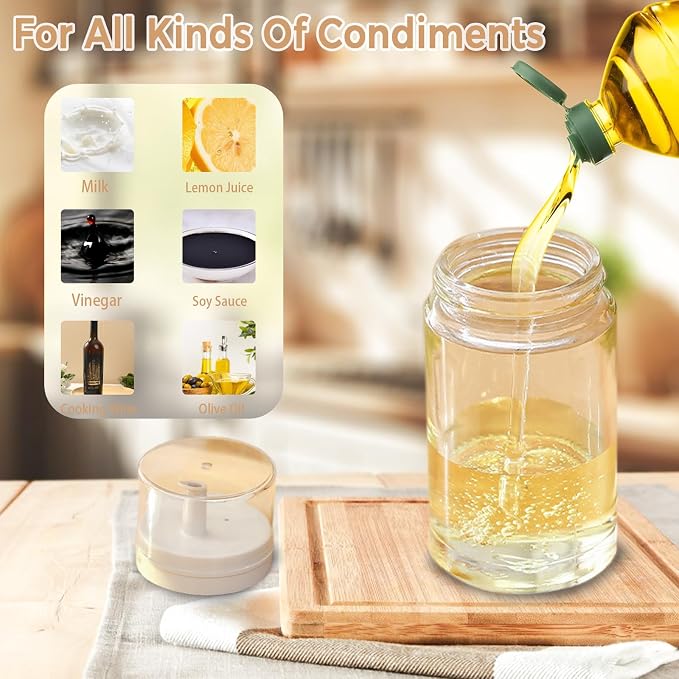Small Glass Oil and Vinegar Dispenser Bottles - Image 5