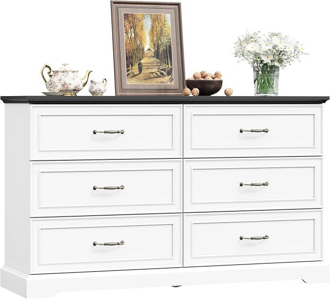 6 Drawer Dresser for Bedroom, Rustic Farmhouse Dresser - Image 8