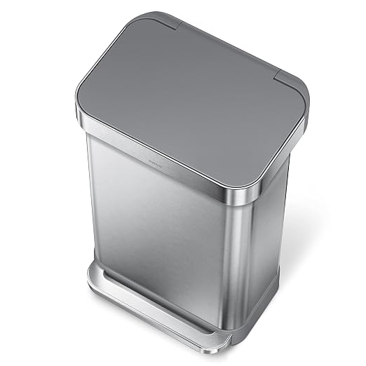 simplehuman 45 Liter / 12 Gallon Liter Rectangular Hands-Free Kitchen Step - Image 2