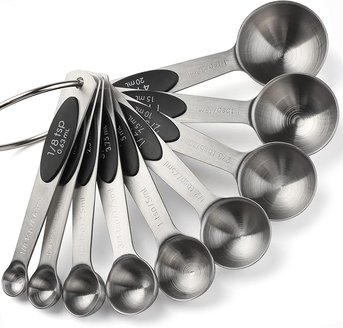Magnetic Measuring Spoons Set of 9 Stainless Steel Stackable Measuring Spoons - Image 9