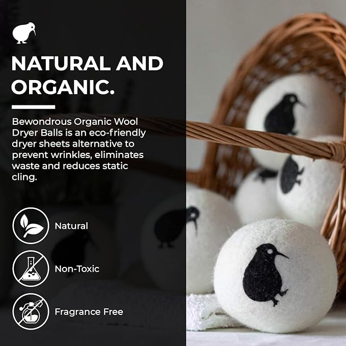 Wool Dryer Balls XL, 100% New Zealand Organic Wool - Image 3