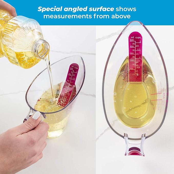 KPKitchen 4-Piece Angled Liquid Measuring Cups Plastic Set - Image 2